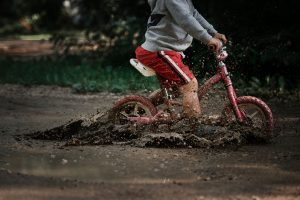 kid bike mud