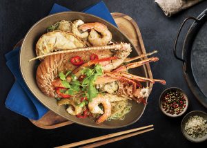 Wok-Tossed Lobster Served With Prawns and Calamari