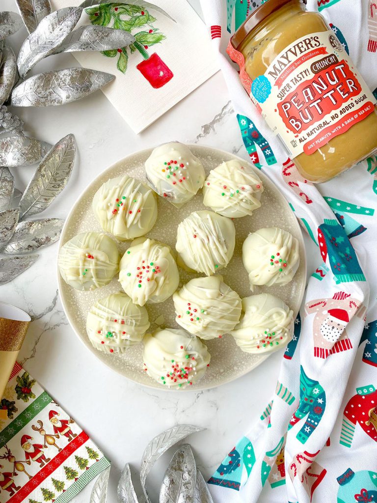 mayvers peanut butter christmas balls