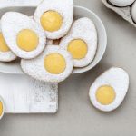 Lemon shortbread eggs