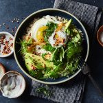 fried egg and avocado breakfast bowls