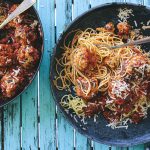 salmon meatballs with spaghetti